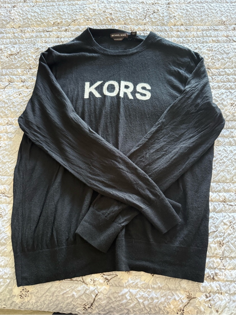 Michael Kors Black Extra Fine Merino Sweater